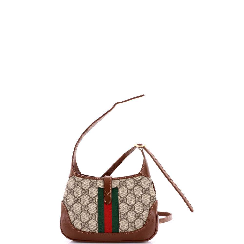 Gucci Jackie Hobo Gg Coated Canvas Mini #224305G16B - Picture 3 of 7